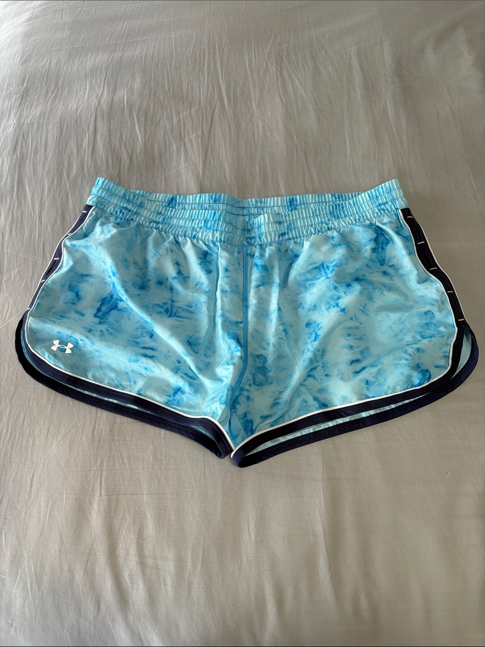 Under Armour HeatGear Blue Tie-Dye Running Shorts